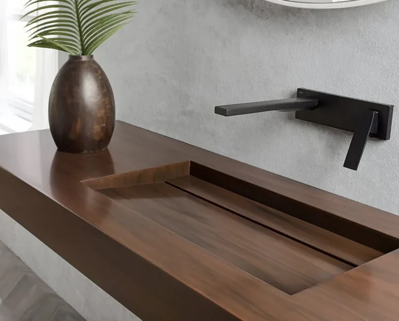 Штучний акриловий камінь Corian Mahogany Nuwood — фото 4 — MAS — Modern Acrylic Stone