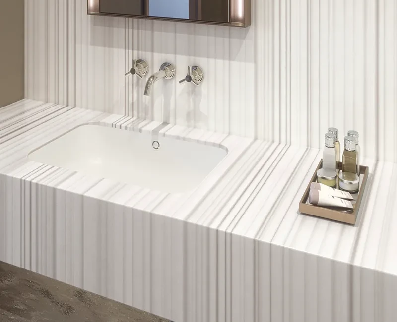 Искусственный акриловый камень Corian Silver Linear — фото 6 — MAS — Modern Acrylic Stone