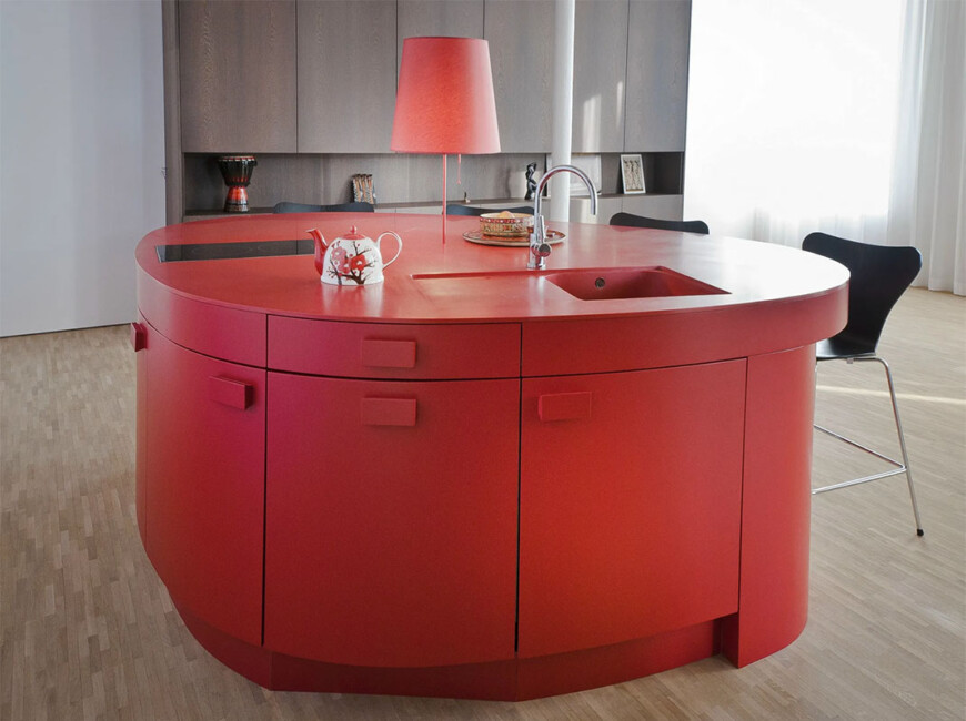 Искусственный акриловый камень LG Hi-Macs S025 Fiery Red — фото 3 — MAS — Modern Acrylic Stone