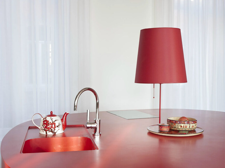 Искусственный акриловый камень LG Hi-Macs S025 Fiery Red — фото 4 — MAS — Modern Acrylic Stone