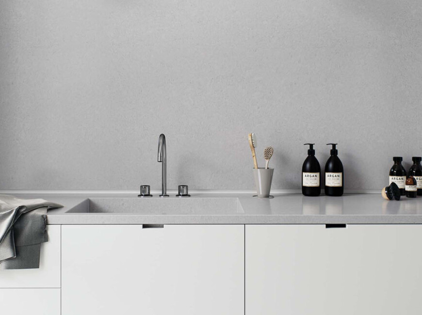 Искусственный кварцевый камень Caesarstone 4643 Flannel Grey — фото 2 — MAS — Modern Acrylic Stone