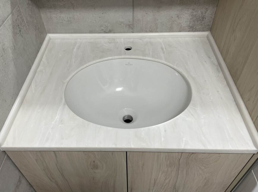 Искусственный акриловый камень Grandex M-701 Hazel Flow сторона А — фото 3 — MAS — Modern Acrylic Stone