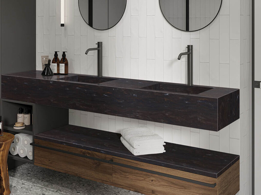 Искусственный акриловый камень Grandex M-708 Deep Water сторона А — фото 4 — MAS — Modern Acrylic Stone