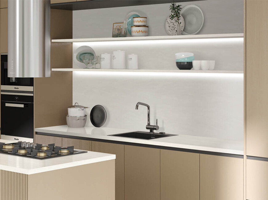 Искусственный акриловый камень Grandex M-711 Sparkling Wave сторона А — фото 4 — MAS — Modern Acrylic Stone