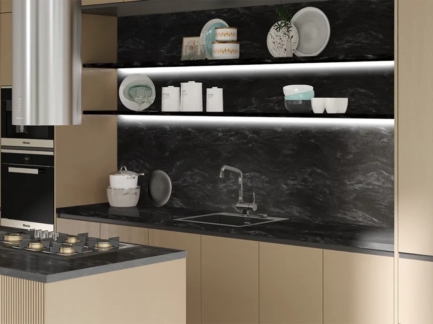 Искусственный акриловый камень Grandex M-719 Octopus Ink A — фото 5 — MAS — Modern Acrylic Stone