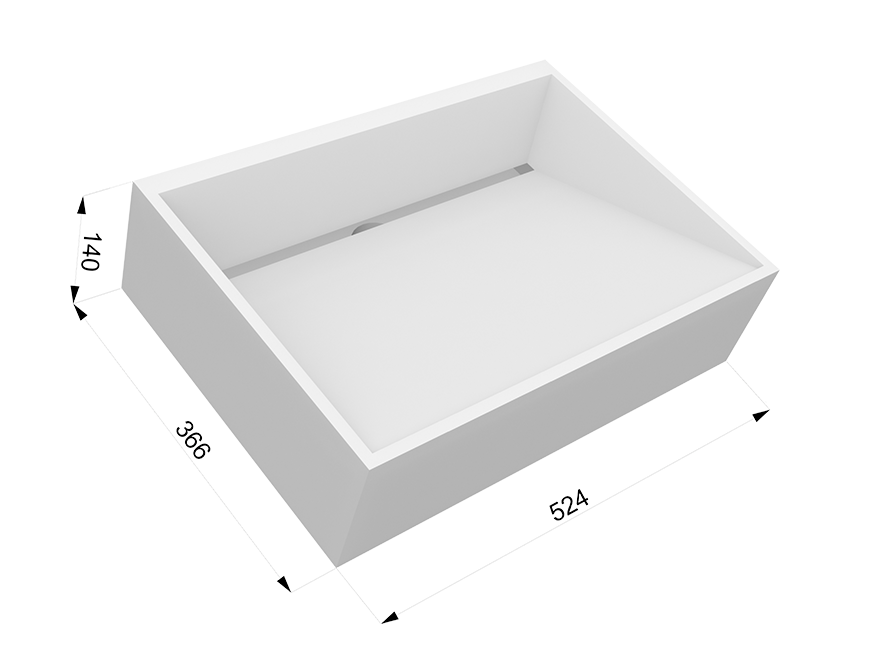 Щелевая раковина из искусственного камня – Modern Acrylic Stone