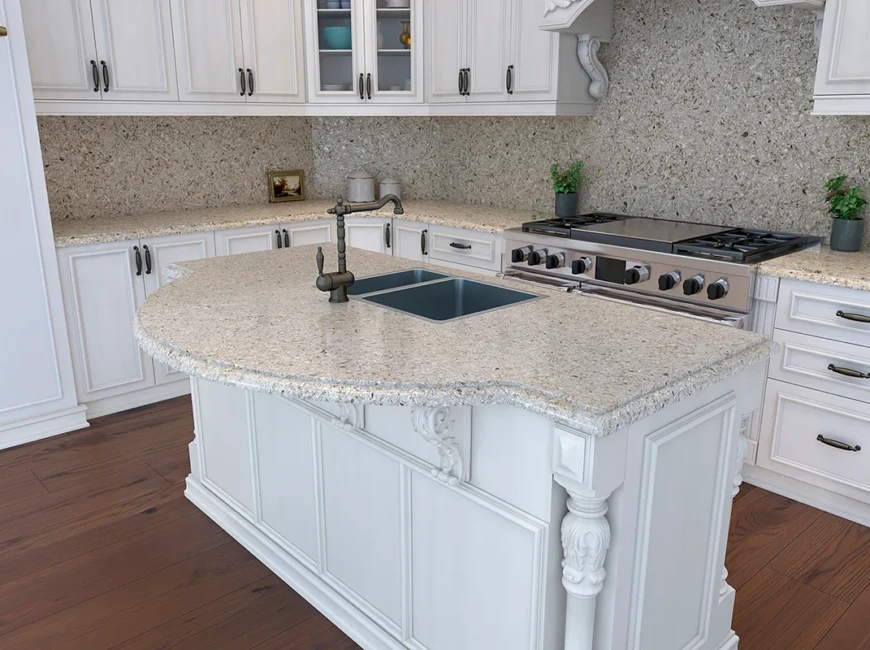 Искусственный кварцевый камень Belenco 4458 Chakra Beige — фото 3 — MAS — Modern Acrylic Stone