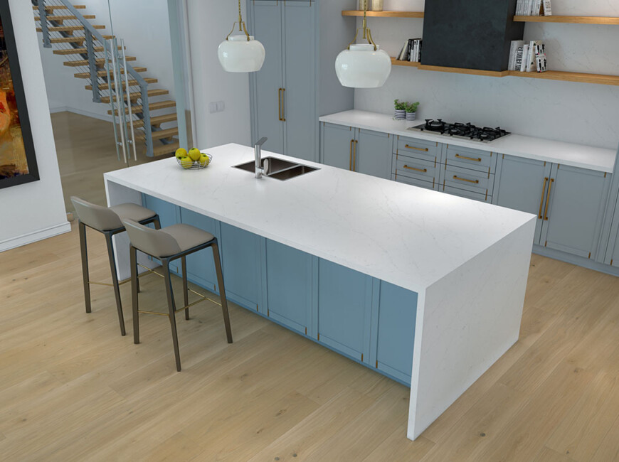 Искусственный кварцевый камень Belenco 7119 Calacatta Venatino — фото 4 — MAS — Modern Acrylic Stone
