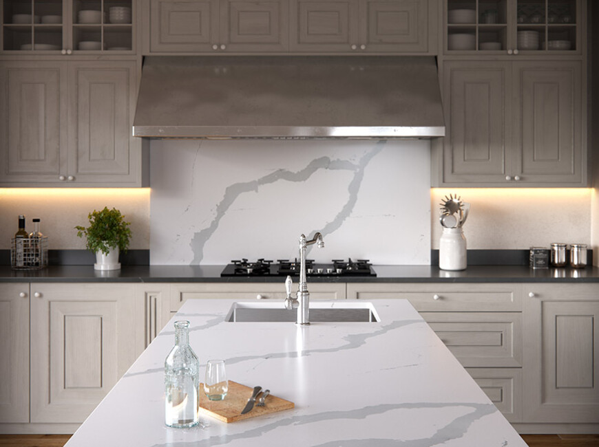 Искусственный кварцевый камень Silestone Bianco Calacatta — фото 5 — MAS — Modern Acrylic Stone