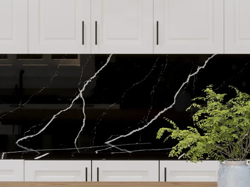 Искусственный кварцевый камень Vicostone BQ8740 Nero Marquina — фото 3 — MAS — Modern Acrylic Stone