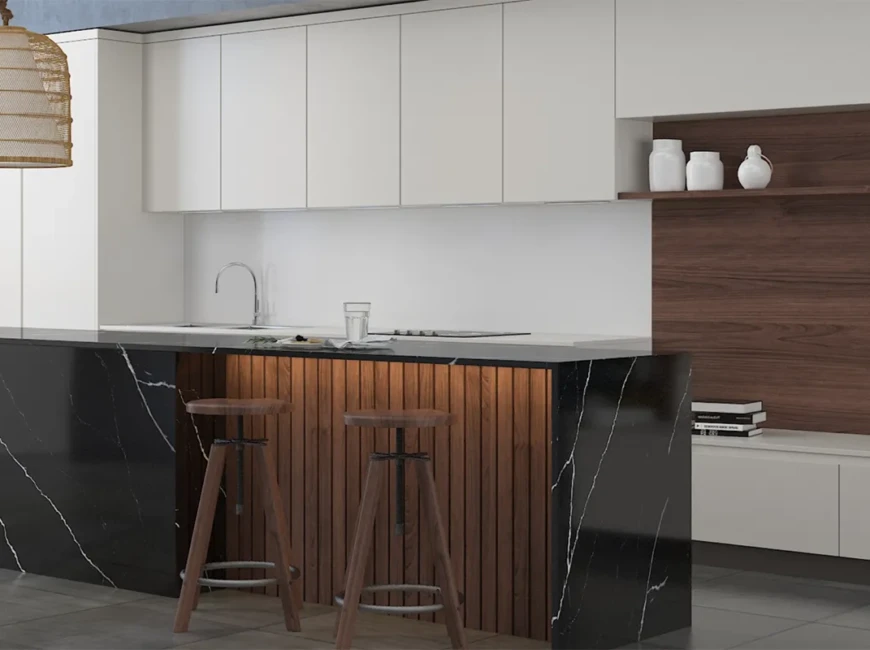 Искусственный кварцевый камень Vicostone BQ8740 Nero Marquina — фото 7 — MAS — Modern Acrylic Stone