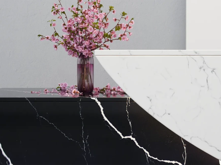 Искусственный кварцевый камень Vicostone BQ8740 Nero Marquina — фото 10 — MAS — Modern Acrylic Stone