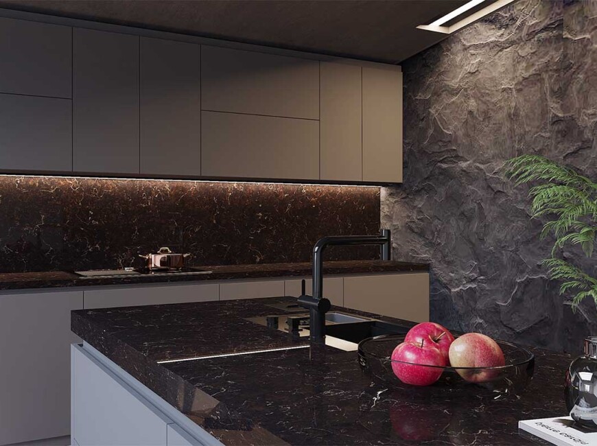 Искусственный кварцевый камень Vicostone BQ8812 Java Noir — фото 9 — MAS — Modern Acrylic Stone