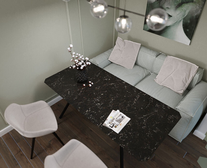 Искусственный кварцевый камень Vicostone BQ8812 Java Noir — фото 10 — MAS — Modern Acrylic Stone