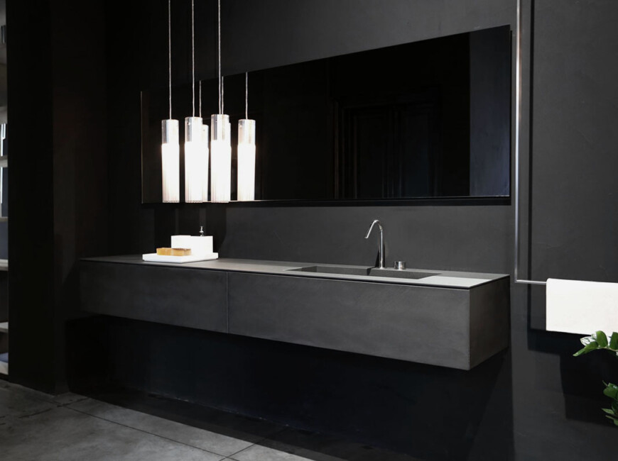 Широкоформатная керамогранитная плита Laminam Calce Nero — фото 6 — MAS — Modern Acrylic Stone