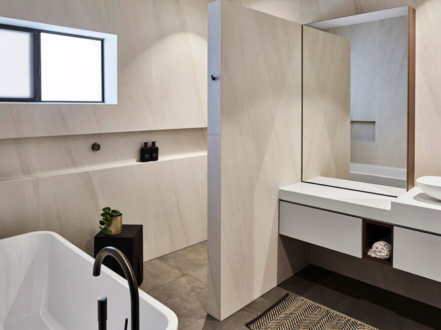 Широкоформатная керамогранитная плита Laminam I Naturali Bianco Lasa — фото 7 — MAS — Modern Acrylic Stone