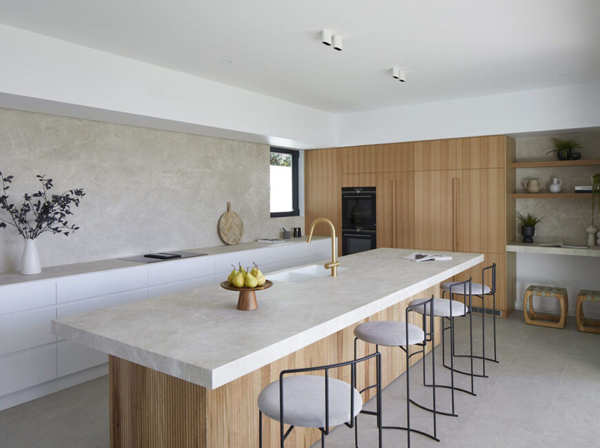 Широкоформатная керамогранитная плита Laminam I Naturali Diamond Cream — фото 5 — MAS — Modern Acrylic Stone