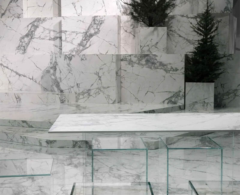 Широкоформатная керамогранитная плита Laminam I Naturali Invisible White — фото 4 — MAS — Modern Acrylic Stone