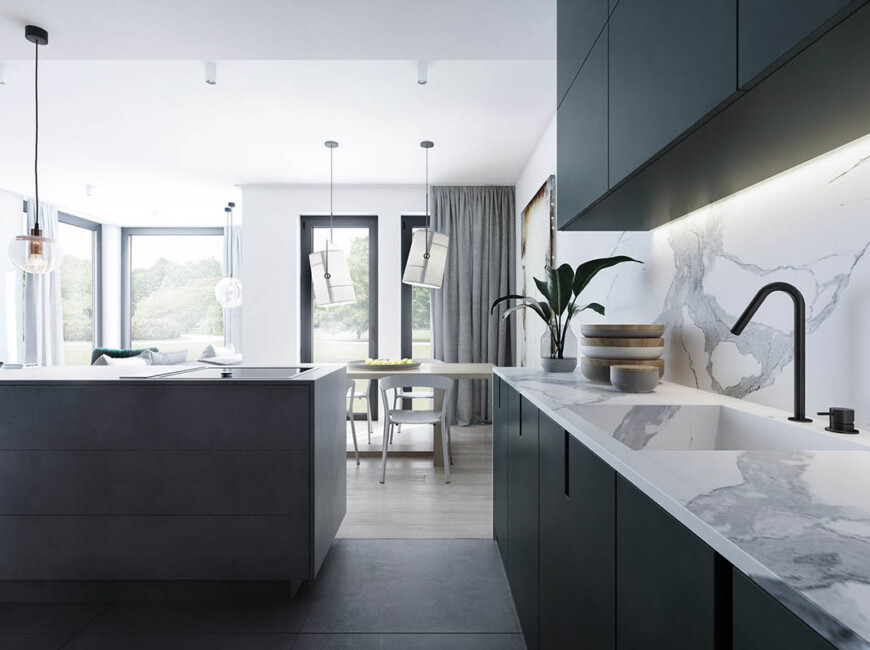 Широкоформатная керамогранитная плита Laminam I Naturali Statuario Altissimo — фото 5 — MAS — Modern Acrylic Stone