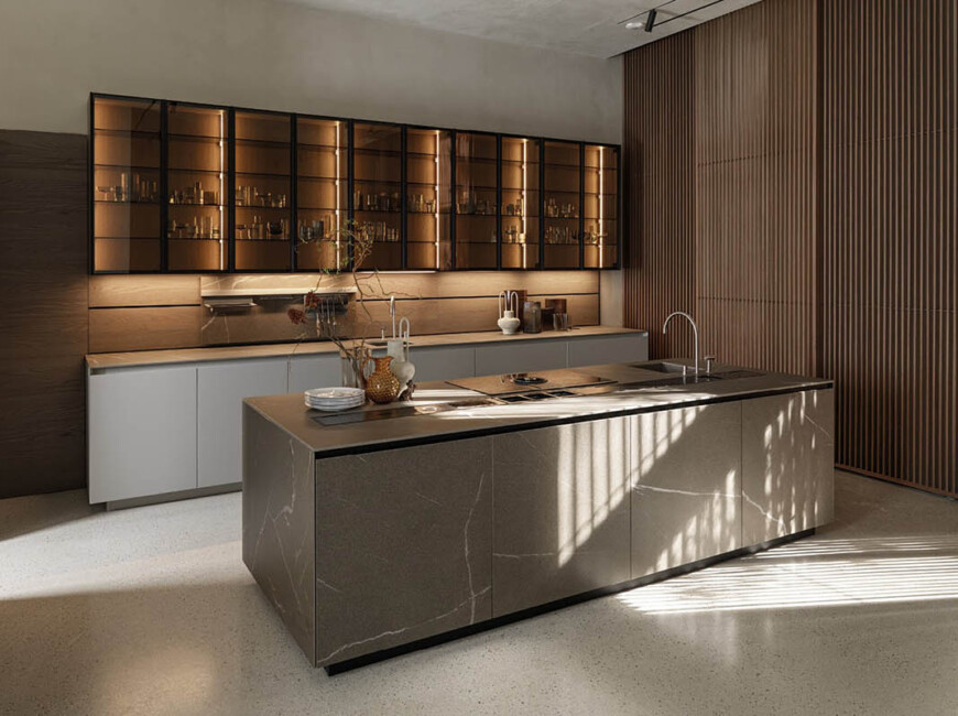 Широкоформатная керамогранитная плита Laminam In-Side Pietra Piasentina Taupe — фото 6 — MAS — Modern Acrylic Stone
