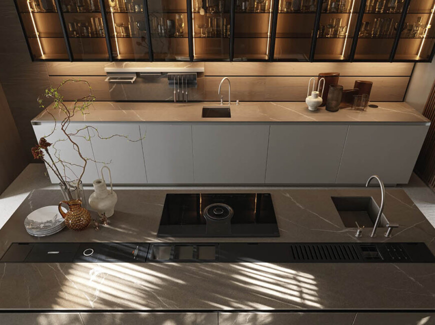 Широкоформатная керамогранитная плита Laminam In-Side Pietra Piasentina Taupe — фото 7 — MAS — Modern Acrylic Stone
