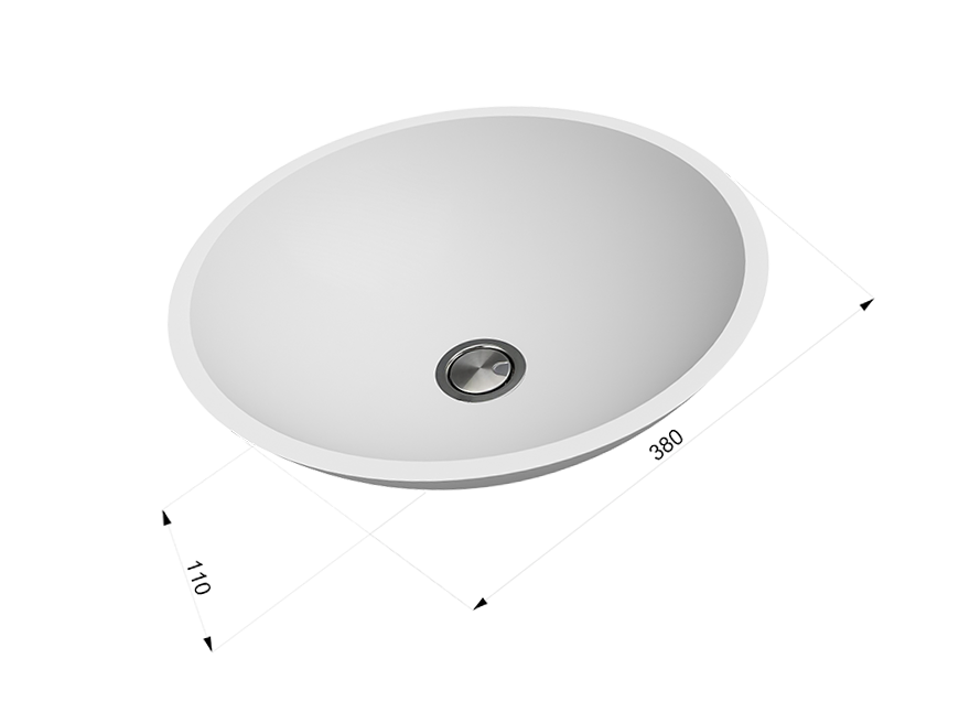 Кругла раковина зі штучного каменю – Modern Acrylic Stone