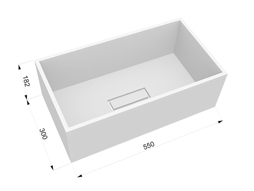 Прямокутна раковина зі штучного каменю – Modern Acrylic Stone
