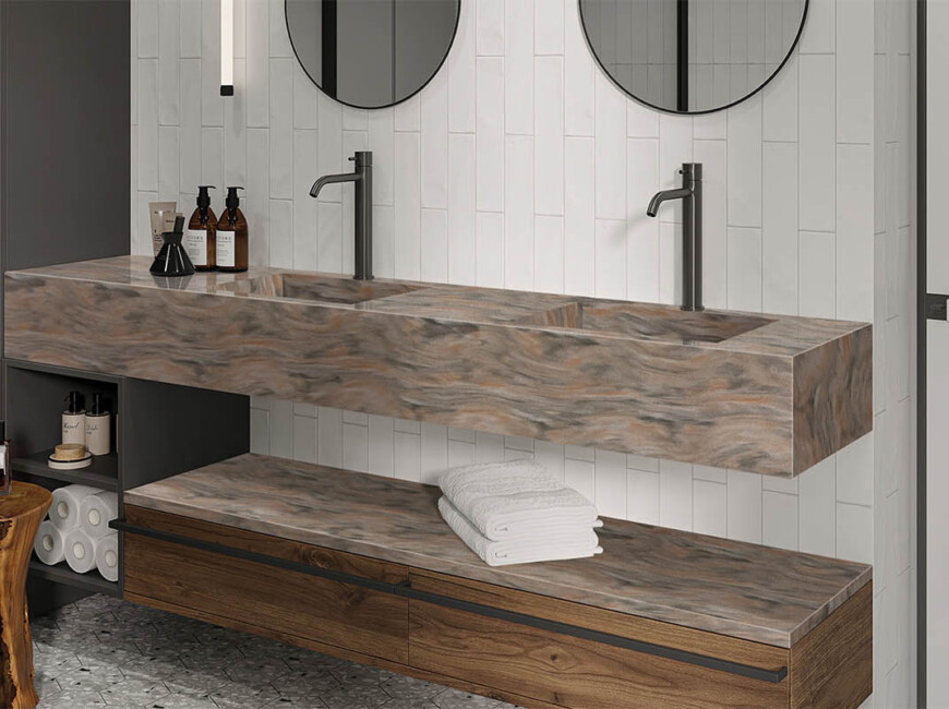 Искусственный акриловый камень Grandex M-725 Copper Tech A — фото 5 — MAS — Modern Acrylic Stone