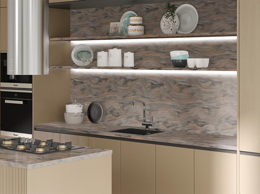 Искусственный акриловый камень Grandex M-725 Copper Tech A — фото 6 — MAS — Modern Acrylic Stone