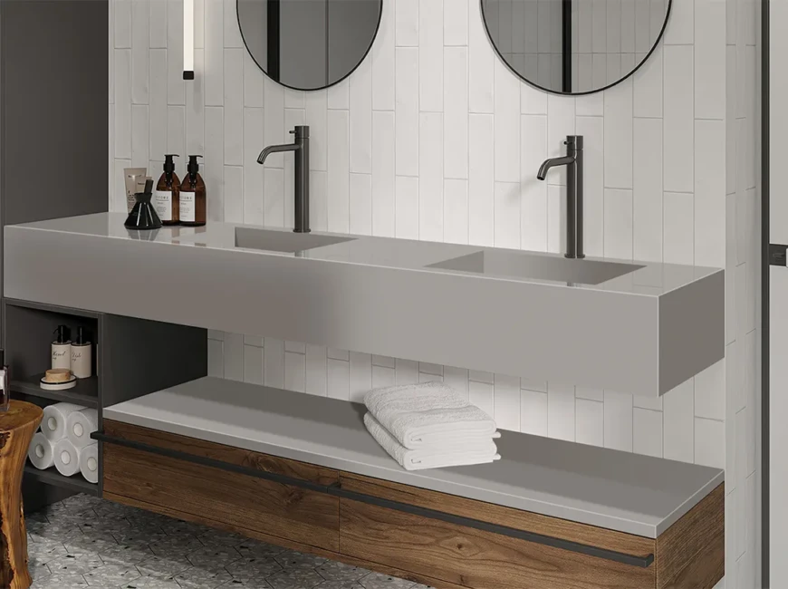 Искусственный акриловый камень Grandex P-109 Light Grey — фото 7 — MAS — Modern Acrylic Stone