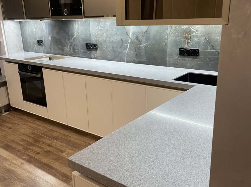 Искусственный камень Neomarm N-443 Tempest Grey — фото 2 — MAS — Modern Acrylic Stone