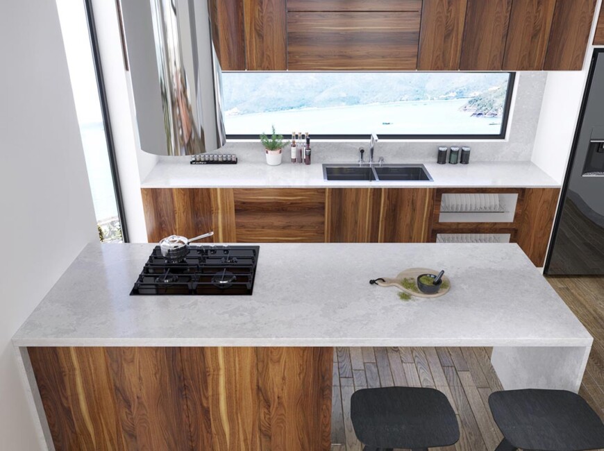 Штучний кварцовий камінь Vicostone BQ8870 Olympus White — фото 6 — MAS — Modern Acrylic Stone