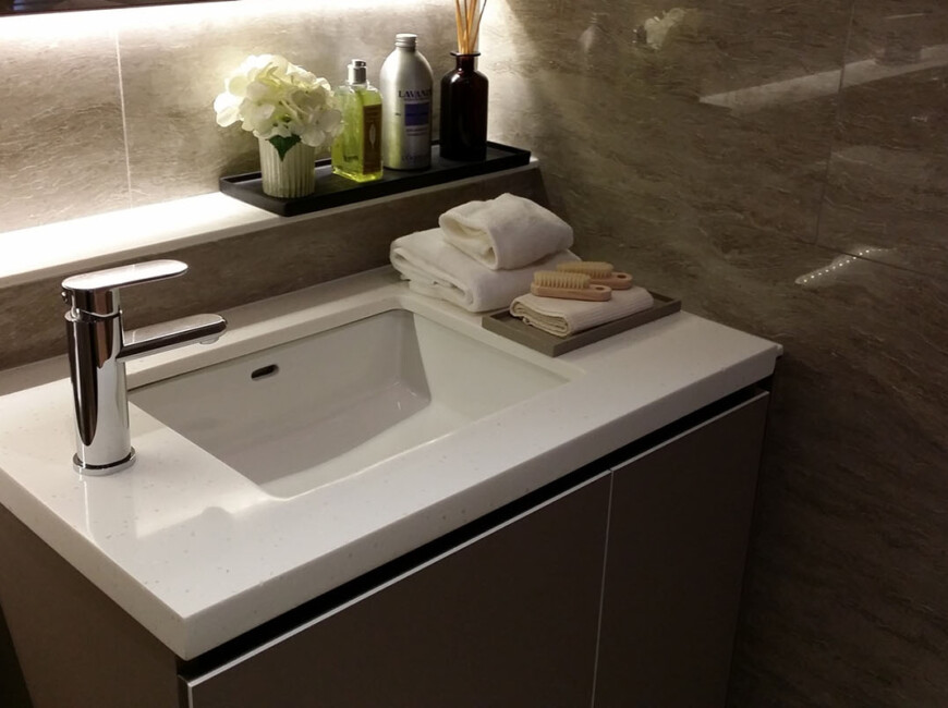 Искусственный акриловый камень Hanex C-001 Cubic White — фото 3 — MAS — Modern Acrylic Stone