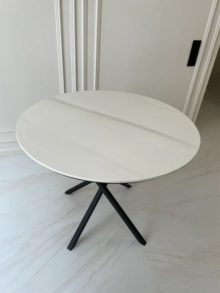 Кавовий столик з керамогранітною стільницею Laminam I Naturali Marmi Bianco Lasa — фото 3 — MAS — Modern Acrylic Stone