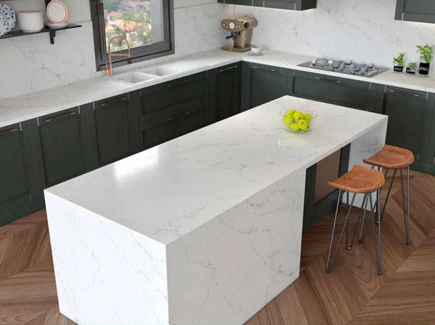 Искусственный кварцевый камень Belenco 5219 Statuario Crux — фото 3 — MAS — Modern Acrylic Stone