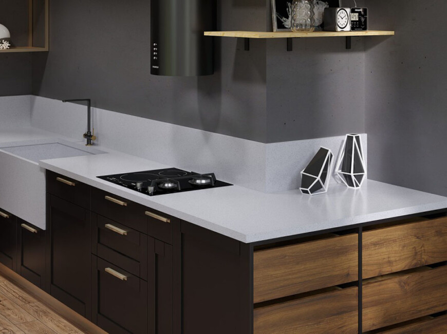 Штучний кварцовий камінь Tisoro Q102 White Sand — фото 3 — MAS — Modern Acrylic Stone