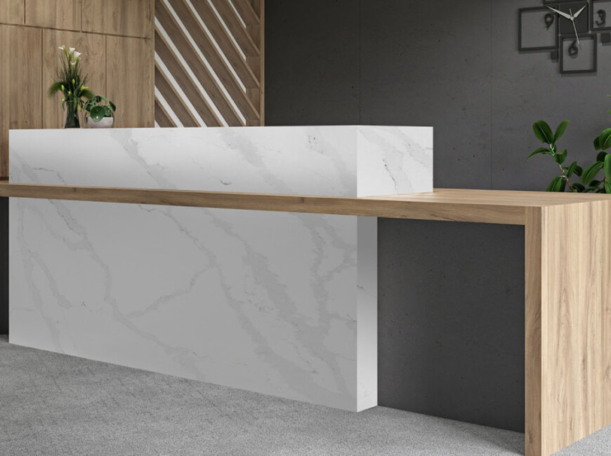 Штучний кварцовий камінь Tisoro Q744 Calacatta Bianco — фото 3 — MAS — Modern Acrylic Stone