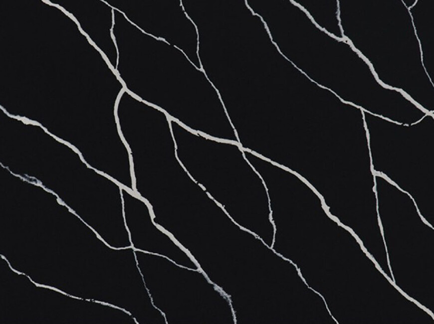 Штучний кварцовий камінь Tisoro Q765 Nero Marquina — фото 2 — MAS — Modern Acrylic Stone