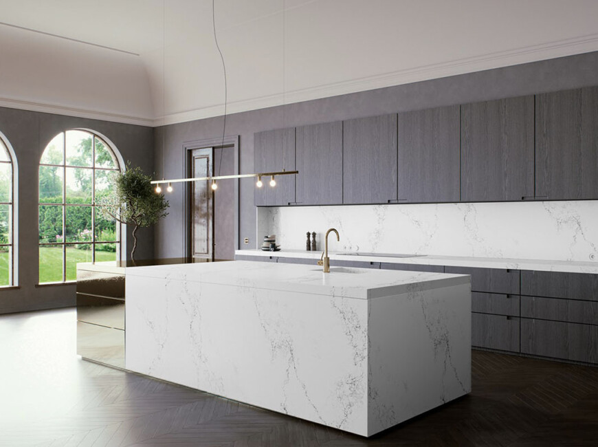 Штучний кварцовий камінь Caesarstone 5151 Empire White — фото 4 — MAS — Modern Acrylic Stone