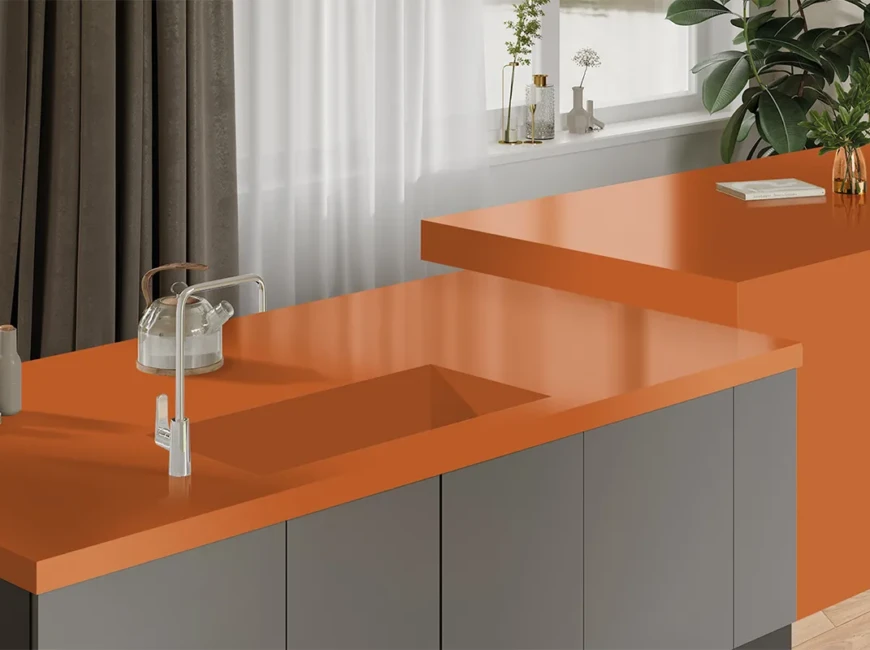 Искусственный акриловый камень Grandex P-199 Pure Orange — фото 4 — MAS — Modern Acrylic Stone