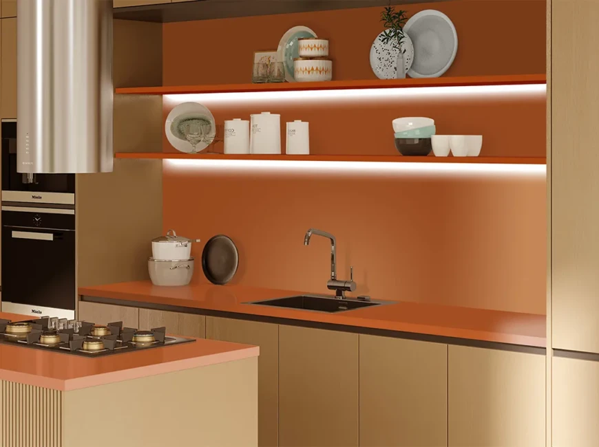 Искусственный акриловый камень Grandex P-199 Pure Orange — фото 5 — MAS — Modern Acrylic Stone