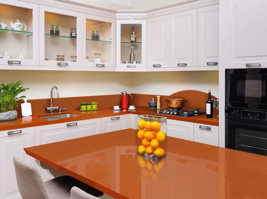 Искусственный акриловый камень Grandex P-199 Pure Orange — фото 7 — MAS — Modern Acrylic Stone