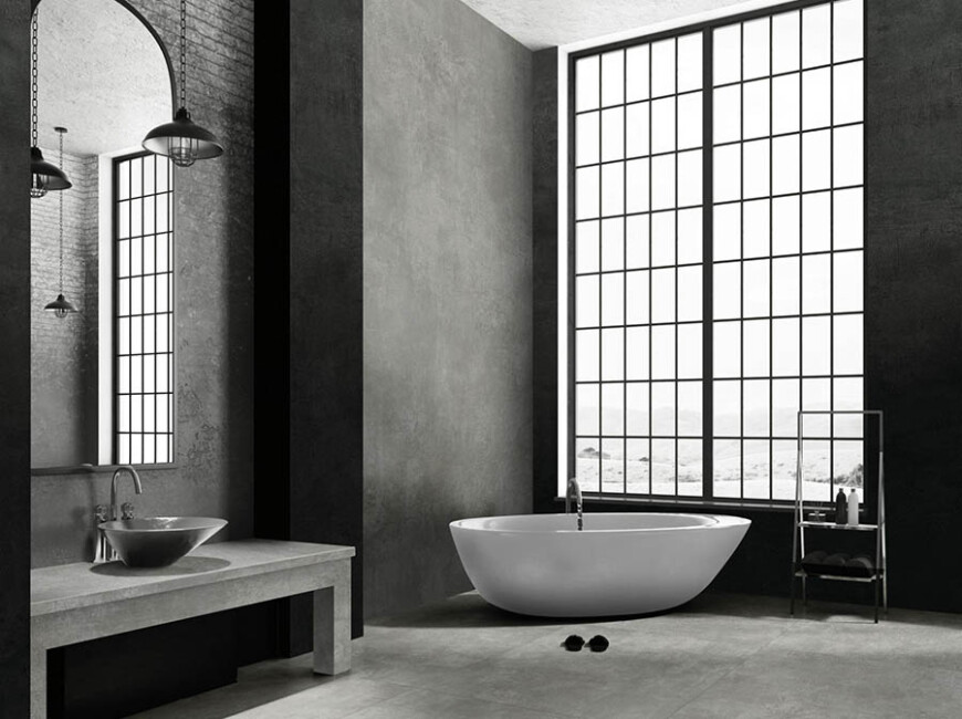 Широкоформатна керамогранітна плита Keralini Boulevard Grey — фото 2 — MAS — Modern Acrylic Stone