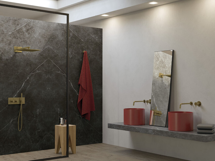 Широкоформатна керамогранітна плита Keralini Pietra Brown — фото 3 — MAS — Modern Acrylic Stone