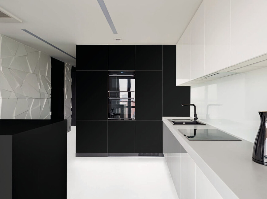 Широкоформатная керамогранитная плита Keralini Tinta Unita Nero — фото 3 — MAS — Modern Acrylic Stone