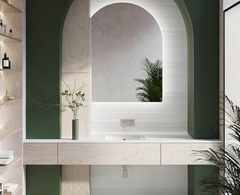 Штучний акриловий камінь Krion L107 Grey Stripes — фото 2 — MAS — Modern Acrylic Stone