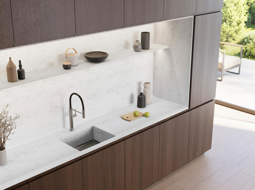 Искусственный акриловый камень Krion L109 Bianco Cloud — фото 6 — MAS — Modern Acrylic Stone