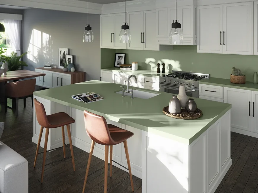 Искусственный кварцевый камень Silestone Posidonia Green — фото 3 — MAS — Modern Acrylic Stone