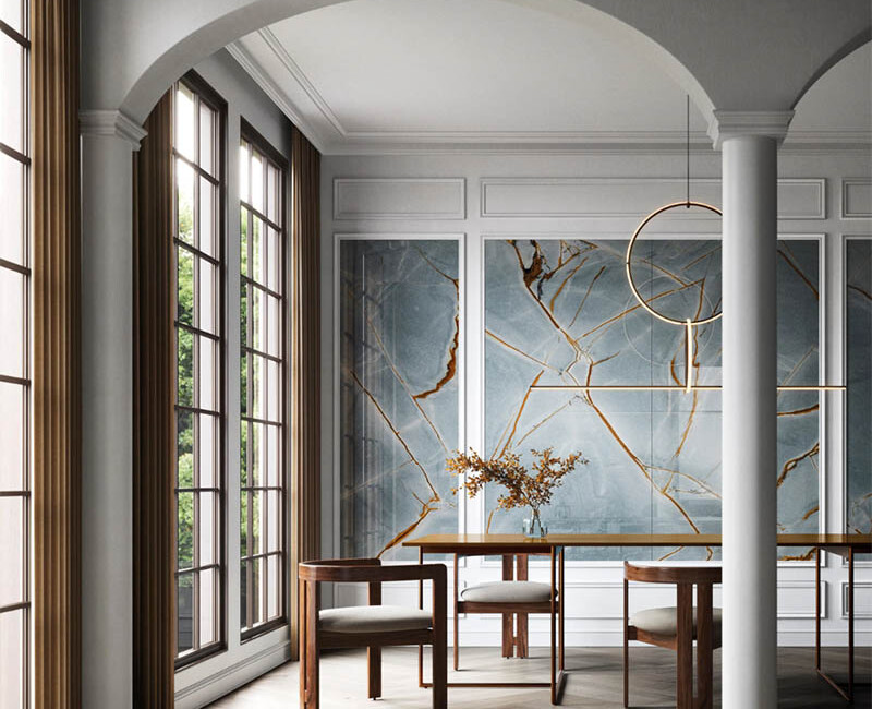 Широкоформатная керамогранитная плита Xtone Blue Roma — фото 3 — MAS — Modern Acrylic Stone