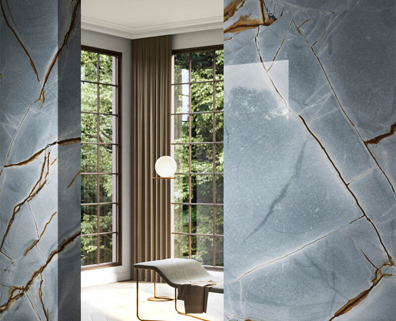 Широкоформатна керамогранітна плита Xtone Blue Roma — фото 4 — MAS — Modern Acrylic Stone